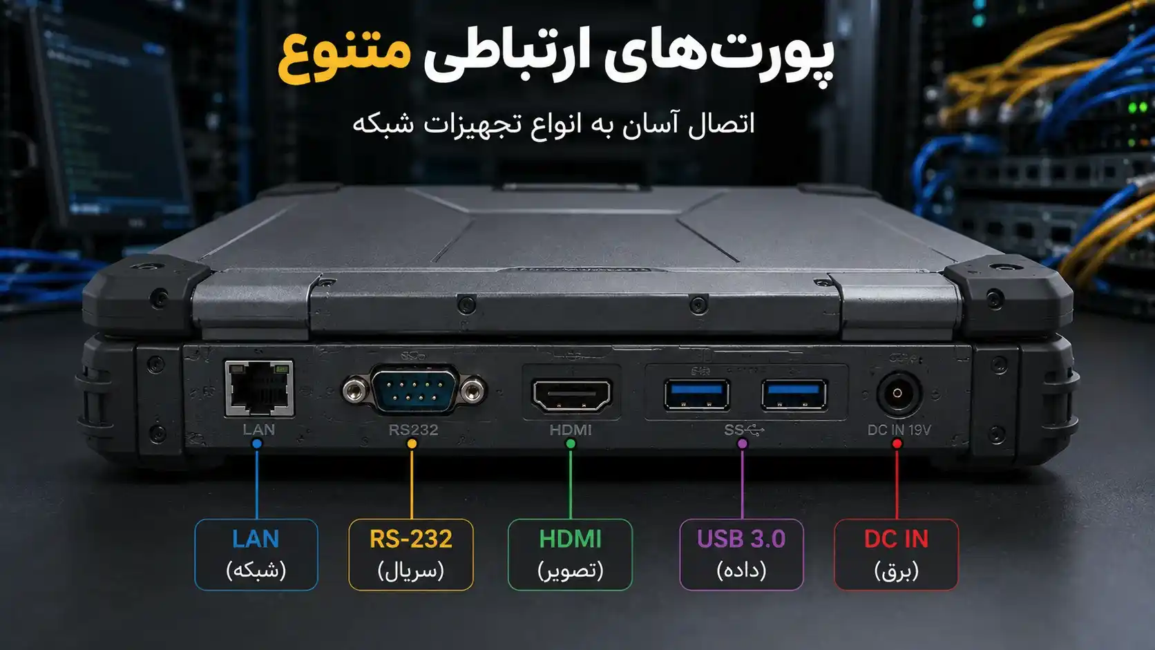 لپ تاپ صنعتی در کانفیگ شبکه و مدیریت سرور چه مزیتی دارد؟